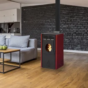 BELLEZA Puerto roter Pelletofen 11KW