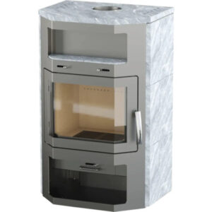 Rotheigner Kaminofen Tessin Naturstein Stahl gussgrau 8,5 kW